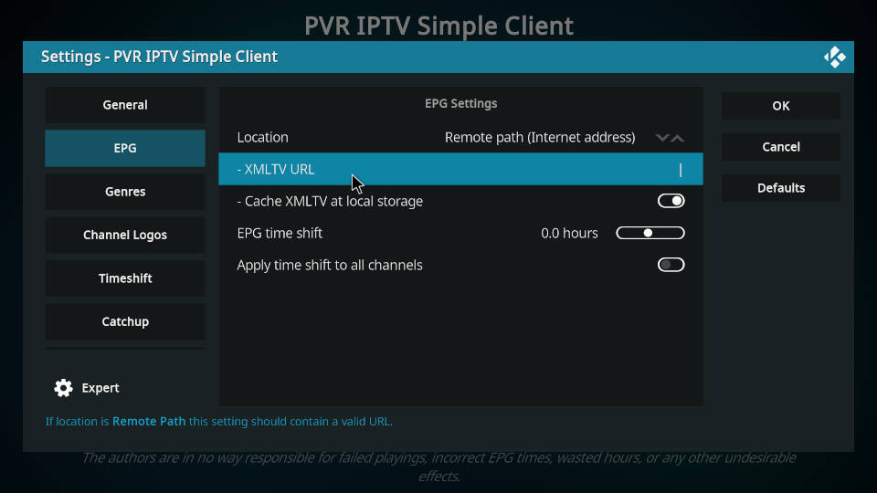 PVR IPTV Simple Client - How to Configure Channels and EPG - Step 4