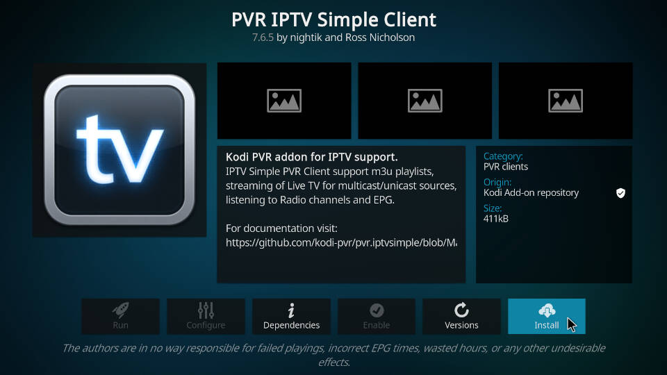 How to Install PVR IPTV Simple Client Kodi Addon - Step 7