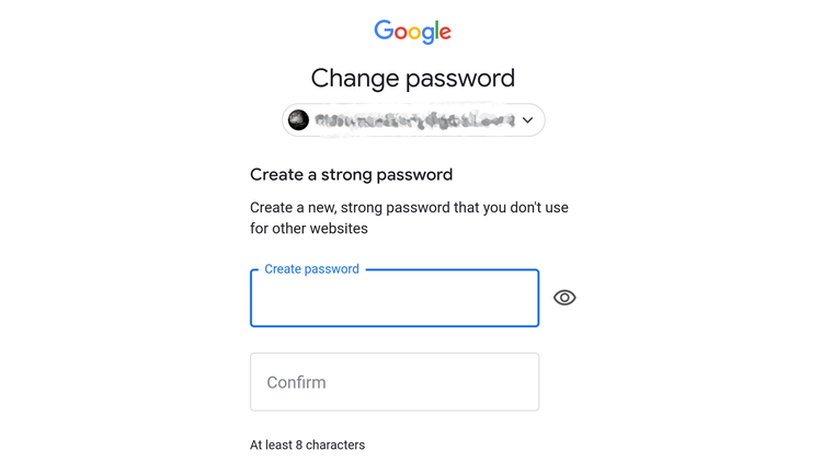 How to change forgotten Google account password: New Password