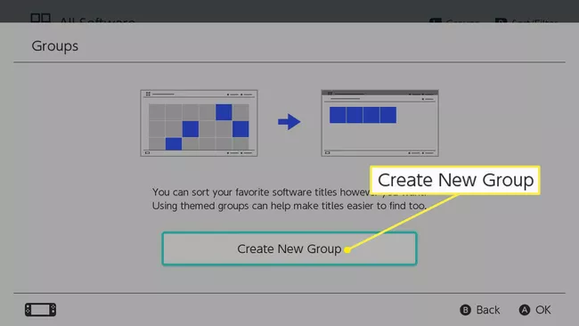Create a new Group on Nintendo Switch