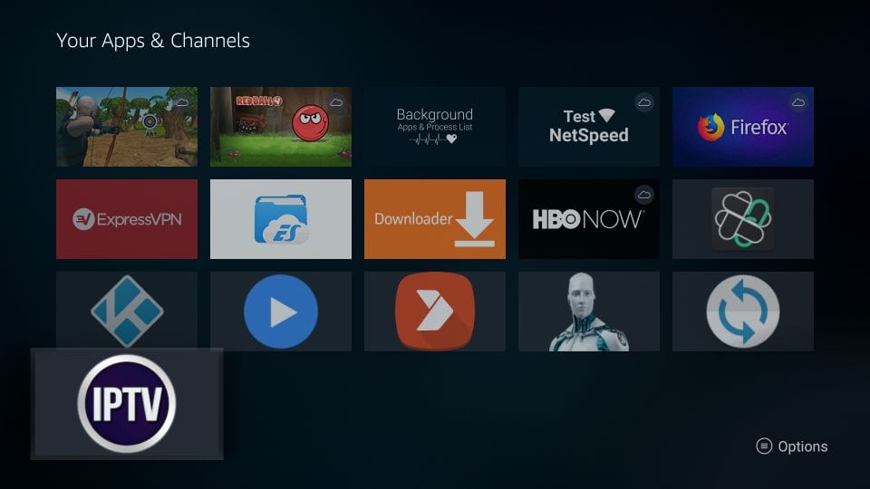 Firestick Your Apps and Channels screen