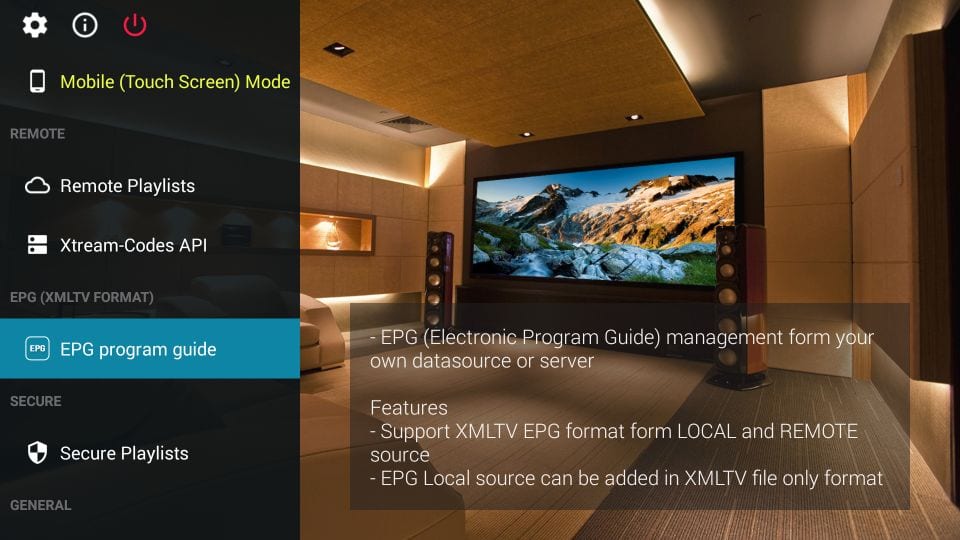 GSE Smart IPTV EPG Program Guide