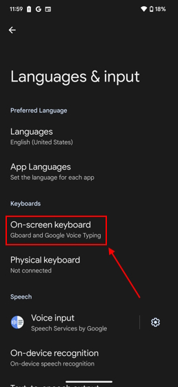 turn off autocorrect on android